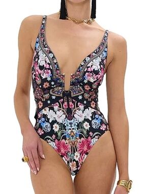 Camilla Women's U-Ring Underwire One-Piece Swimsuit Midnight In Monserrate S NWT